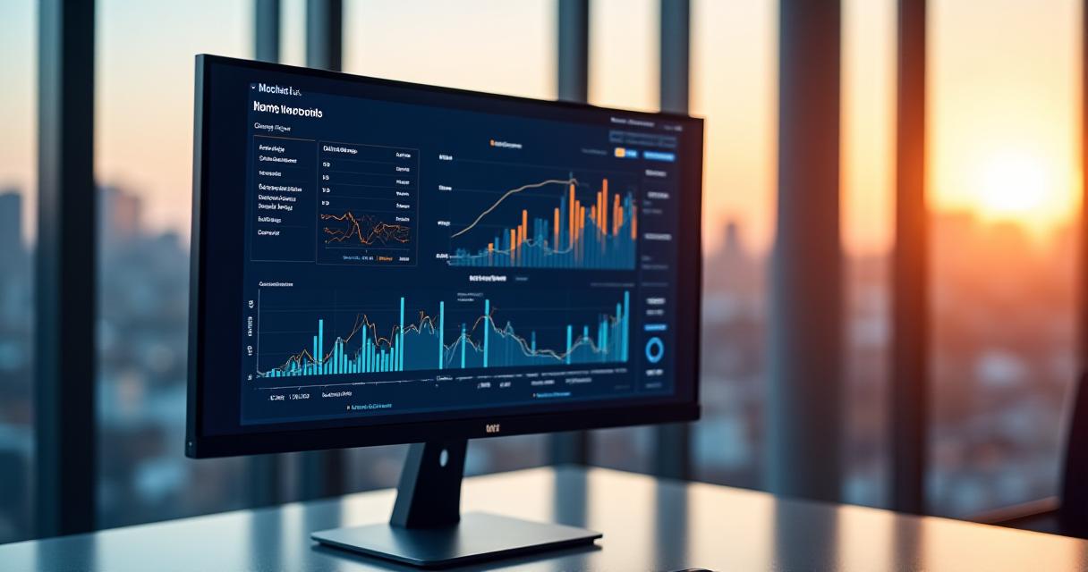 Data visualization dashboard showing growth trends